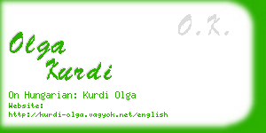 olga kurdi business card